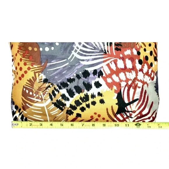 Vera Bradley Lighten Up Bag Painted Feathers Tote Black Zip Print Large Gift - Picture 3 of 8